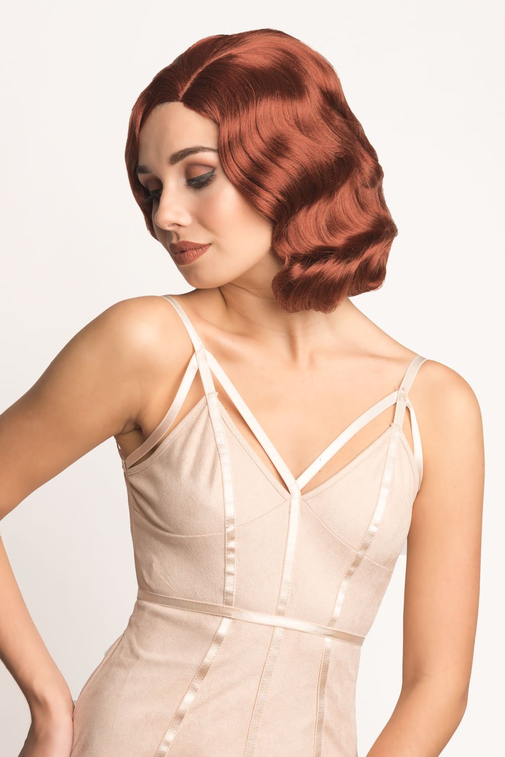 Annabelle S Wigs A 1940 S Style Copper Red Wavy Wig Banbury