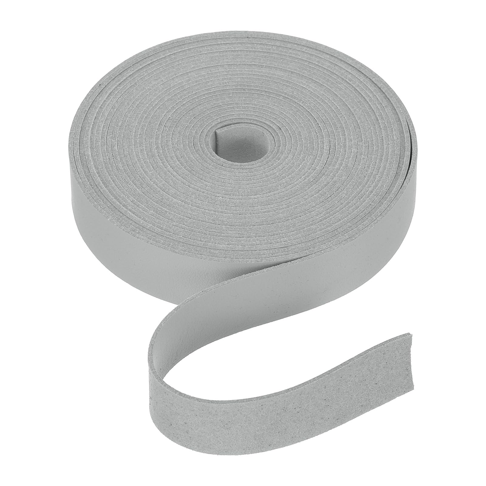 Rebower Flat Leather Cord,197 Inch 20mm Leather String PU Faux Leather Strips Strap,[for Jewelry Making DIY Craft Projects Belts Keychains Accessories]-5m/Gray