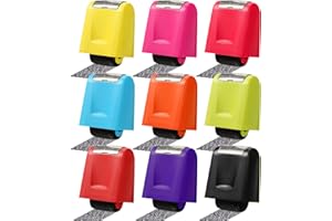 Epakh 9 Pcs Identity Theft Protection Roller Stamp Confidential Roller Stamp Colorful Privacy Confidential Blackout Preventio