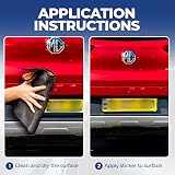 Rubigo 2 Pack UK Number Plate Stickers Self Adhesive Weatherproof EU Compliant view 4