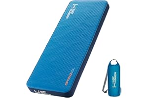 LOSTHORIZON Air & Foam Camping Mattress, Self-Inflating Sleeping Pad, 4.5" Thick, with Pump Sack, Cot