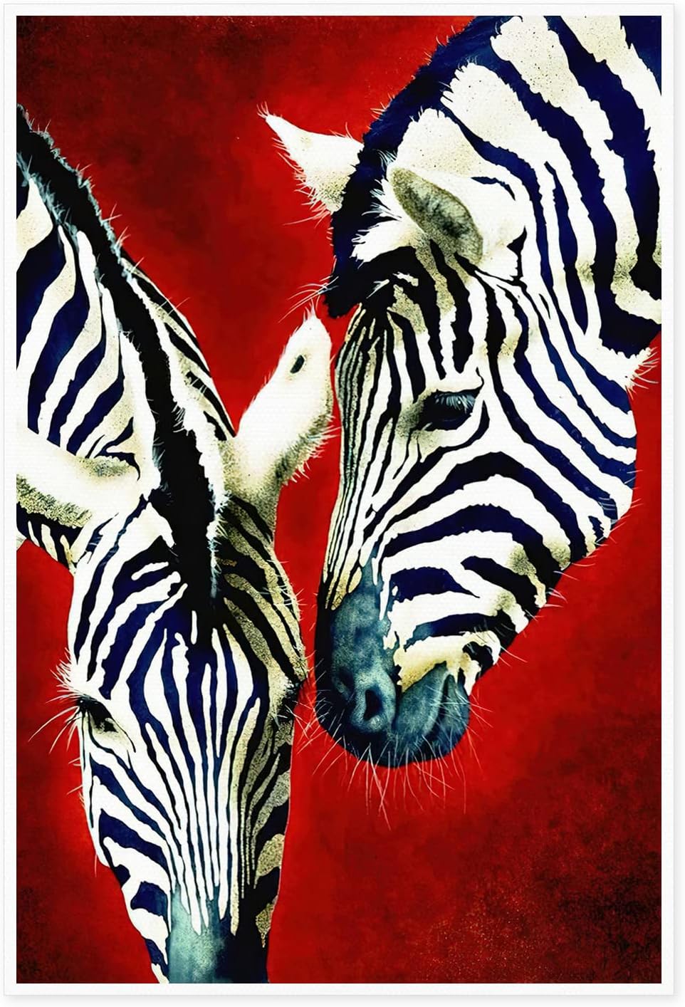 Paintings - Canvas Wall Art Colorful Zebra Unframe Oil Paintings On Canvas Wall Art Abstract Art Canvas Paintings Wall Art Hand Paint Wall Decor for Bedroom Living Room Home Wall Decorations 30x45inch