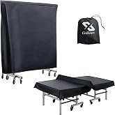 Golkcurx Ping Pong Table Cover Waterproof Sunproof Outdoor &amp; Indoor | Table Tennis Cover Fits Universal 9x5 FT Tables (Black)