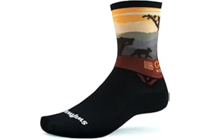 Swiftwick VISION IMPRESSION Crew, National Parks/States Edition, Running, Hiking and Cycling Socks