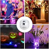 Raykce 5 Pack Mini Submersible LED Lights with Remote Colourful ABS Battery Tea view 3
