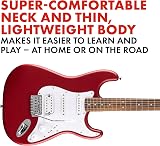 Fender Squier Debut HSS Stratocaster Laurel Fingerboard Dakota Red White view 2