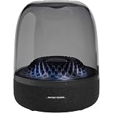 Harman Kardon Aura Studio 4 - Bluetooth Home Speaker - Superior Sound Performance - 5 Diamond-Effect Lighting Themes - Made with Recycled Materials (Renewed), Black
