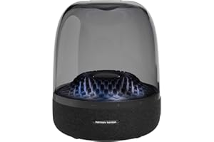 Harman Kardon Aura Studio 4 - Bluetooth Home Speaker with Transparent Dome Design and Diamond-Effect Lighting - Black