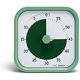 TIME TIMER Home MOD &ndash; 60-Minute Visual Timer Home Edition, Silent Operation Study Tool for Kids Desk, Homeschool Supplies, Office &amp; Meetings (Fern Green)