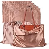 Lckaey handbags Dust Bags for Purse and shoes-travel or home storage-drawstring Purse dust bag organizer（5 Pack） Y1010brown-L