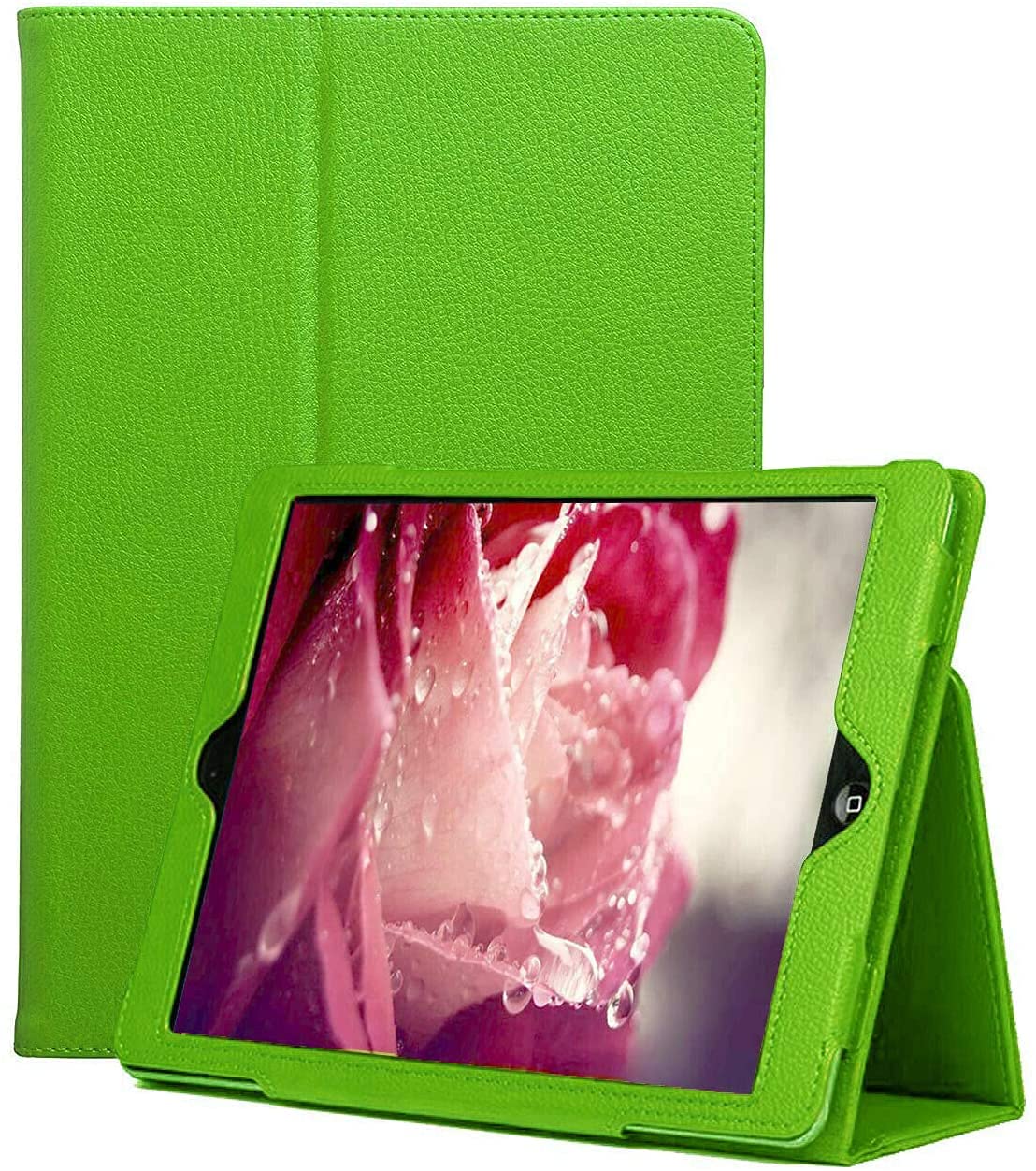 Leather flip case folio cover for apple iPad Air 9.7" 1st Generation Model A1474,A1475 (Green)