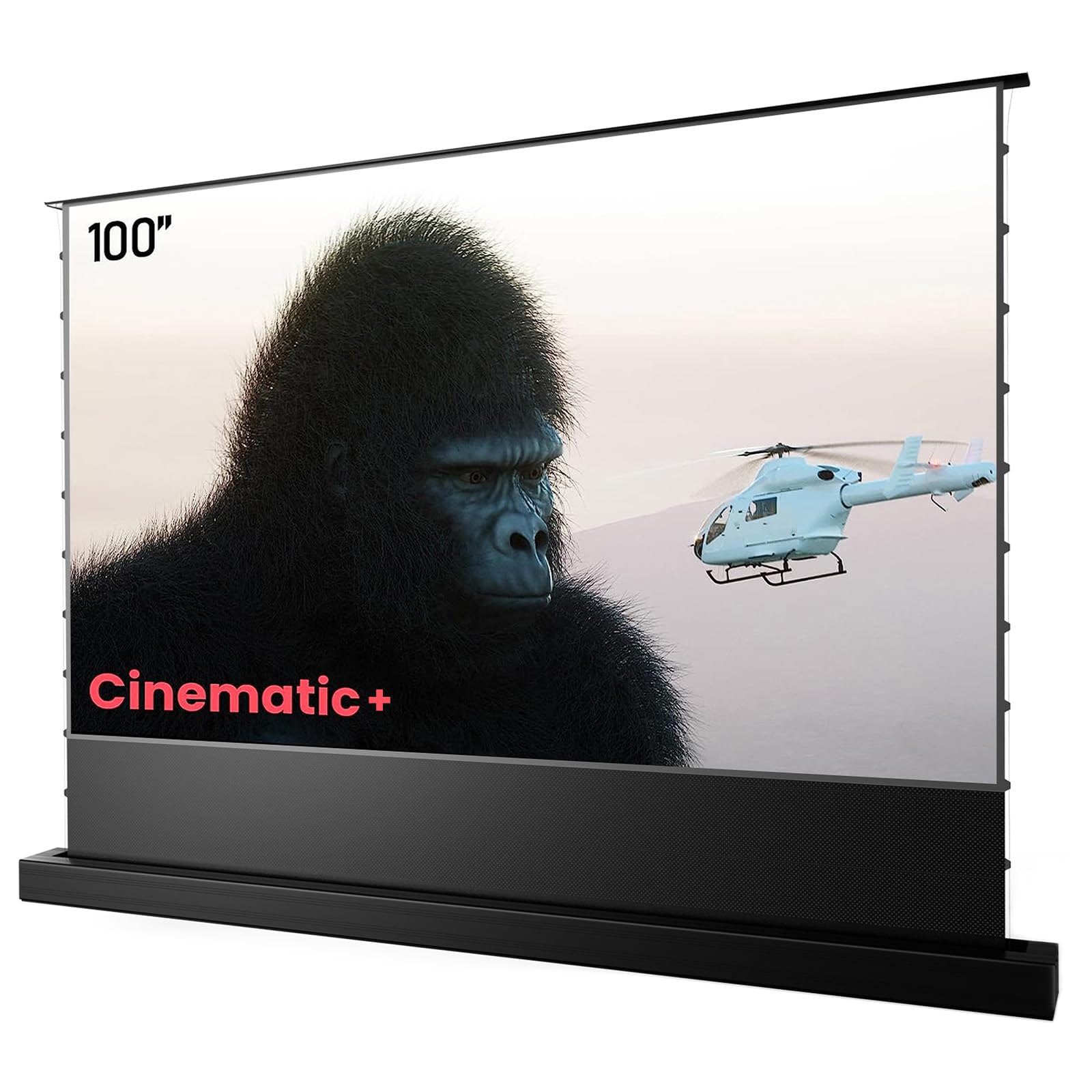 Photo 1 of AWOL VISION 100" Motorized ALR Floor Rising Projector Screen for Ultra Short Throw Projector, Projector Screen for Home Theater, 4K/8K Ultra HD, 95% Ambient Light Rejecting, Active 3D-ALR-F210C