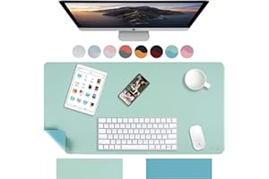 Weelth Multifunctional Office Desk Pad, Waterproof Desk Pad Protector PU Leather Dual-Sided Desk Writing Pad for Office/Home 