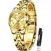 OLEVS Watch Women Two Tone Watches for Women with Date Dress Womens Watches for Small Wrists Luxury Easy Read Womens Watch Waterproof Blue/Black/Gold/Silver Dial Reloj para Mujer