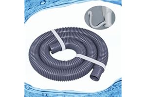 KUMATER 1-1/4 Inch x 3ft Above Ground Pools Replacement Hose for Pump 330 GPH, 530 GPH, and 1,000 GPH Compatible with Intex Coleman Summer Waves Pool Skimmer (Grey 1-1/4“by 3ft)