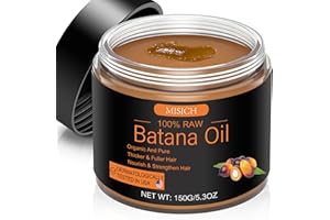 MISICH Raw Batana Oil for Hair Care, 100% Pure Batana Oil, Unrefined Botana Hair Oil for Men & Women 5.3 oz