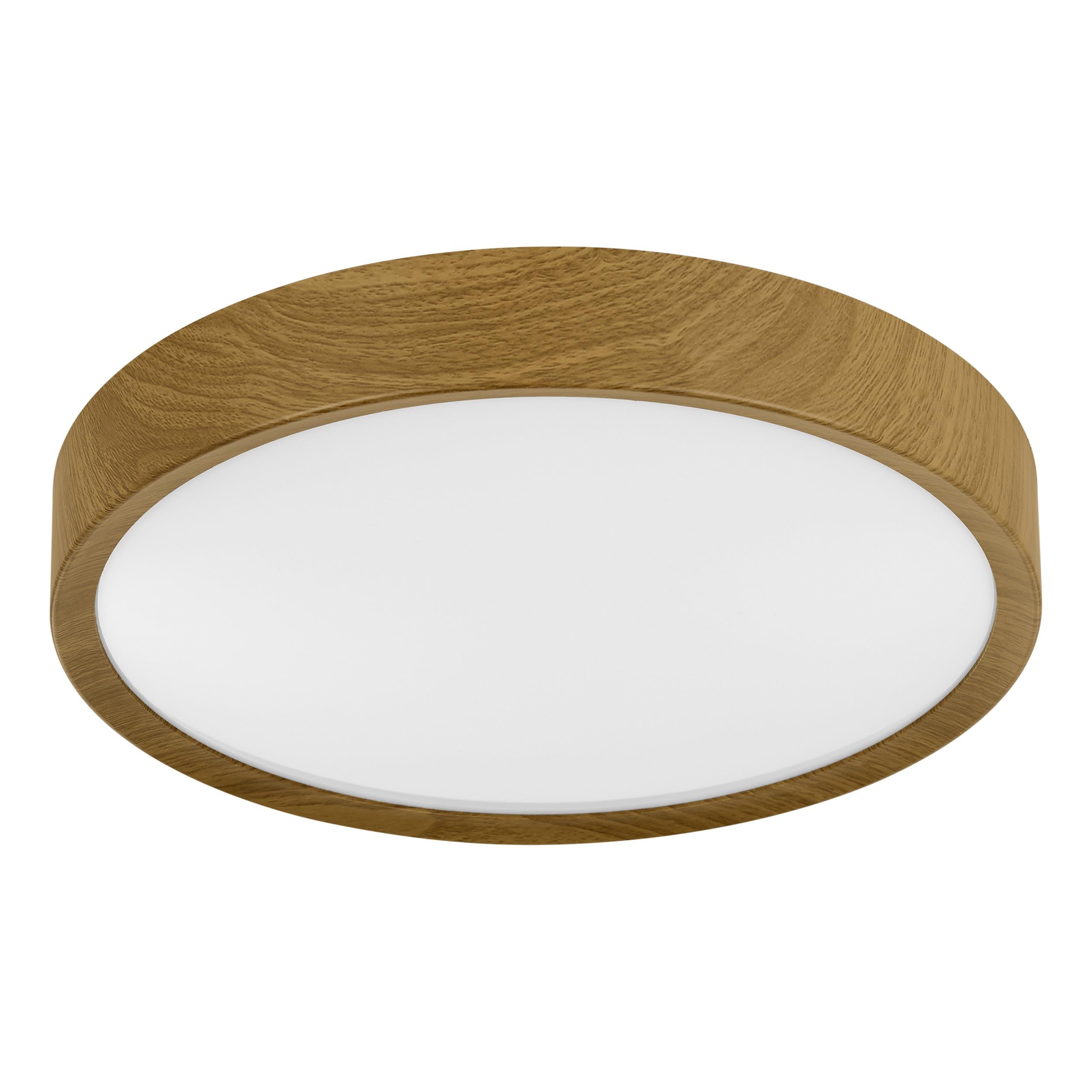 EGLO Musurita 1-Light Wood-Effect LED Circular Ceiling Light