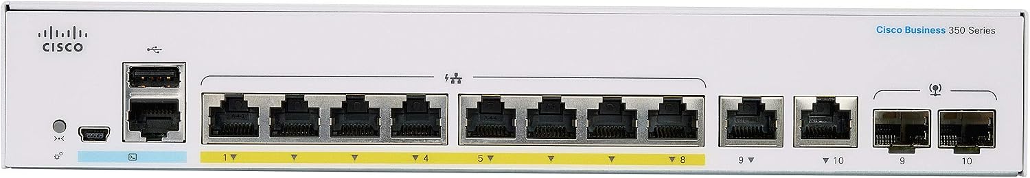 Cisco Business CBS350-8FP-2G Managed Switch | 8 Port GE | Full PoE ...
