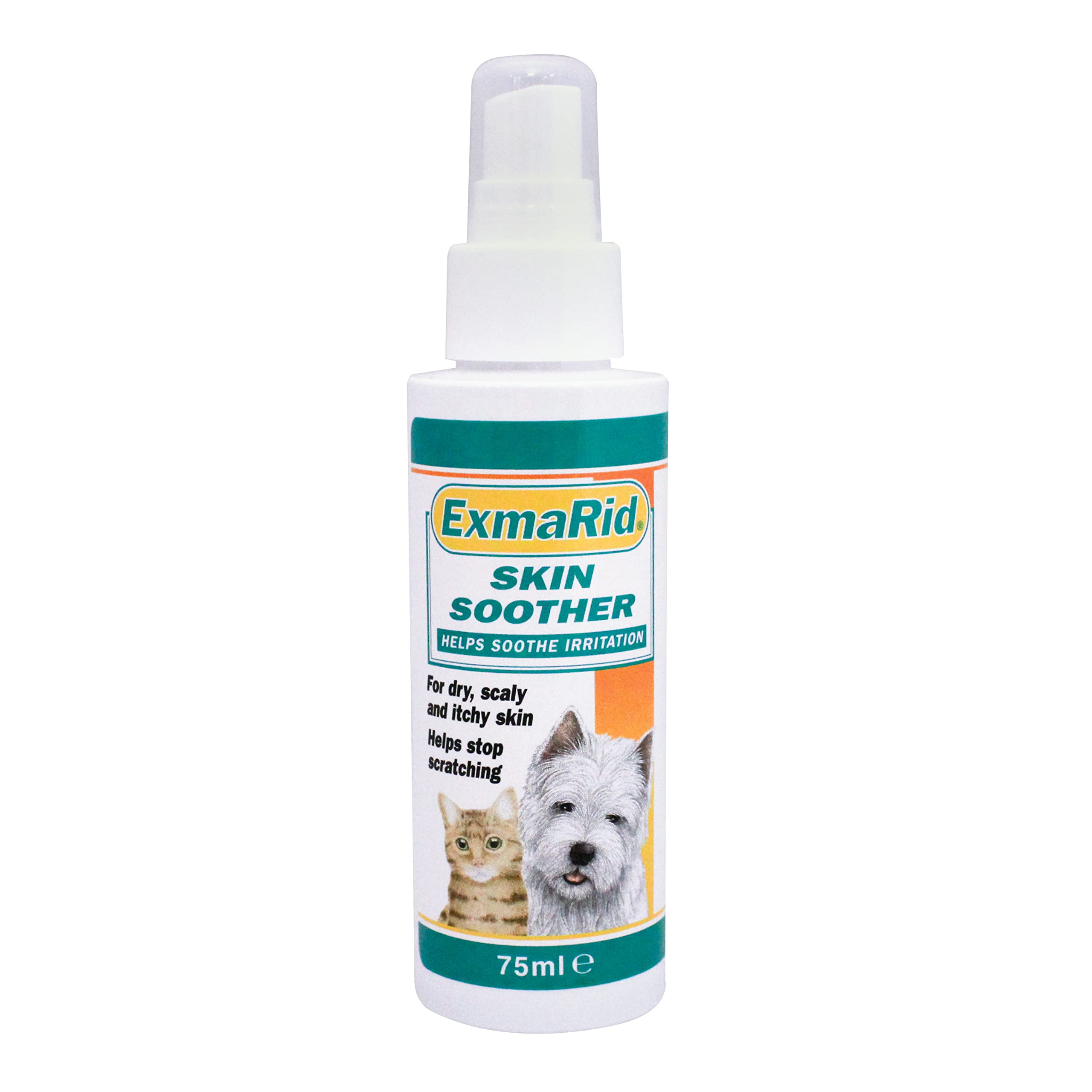 Exmarid Skin Soother Spray for Dogs, with Tea Tree Oil and Aloe Vera - Dry and Itchy Skin Relief, Prevents Scratching (75ml)