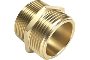 SpringSpray 1-1/2" NPT x 1-1/2" NST (NH) Male Brass Hexagonal Nipple Fitting Fire Equipment Hex Nipple Doule Male Fire Hose Adapter
