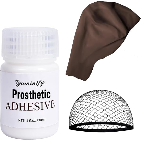 NEBURORA 2-Piece Latex Bald Cap Set - Thick Wrinkle Bald Cap & Mesh Wig Cap For Halloween & Cosplay (Nude, Fits Most Adults)