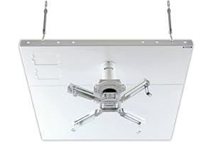 QualGear Pro-AV QG-KIT-S2-3IN-W Projector Mount Kit Accessory Suspended Ceiling 2'x2' Adapter, White