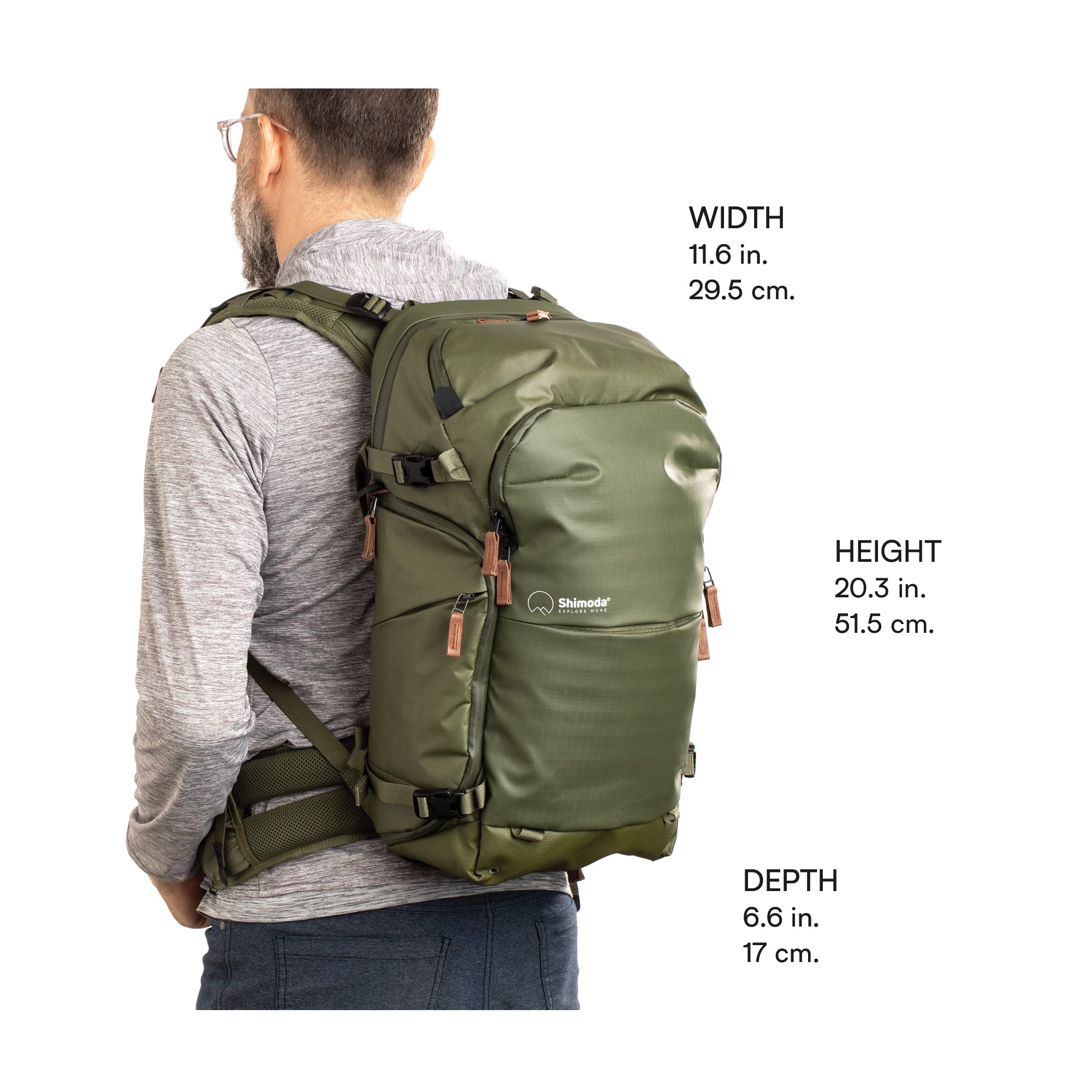 Shimoda Explore V2 25 Liter Adventure Backpack Starter Kit with Small Mirrorless Core Unit, Army Green