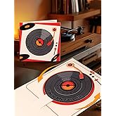 Coralogo Unique Record Player Pop Up Cards - Vinyl Spins When Opened, Retro Design for Birthday Anniversary Valentine's Day All Occasion, Romantic Love Gift for Husband Boyfriend Him Wife Girlfriend Her