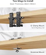 HUANUO White Dual Monitor Arm Desk Mount 13-32 Inch 75/100 VESA view 6