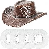 Cowboy Hat Cover, 4 Pcs Waterproof Plastic Cowboy Hat Protector | Travel Hat Rain Covers for Storage Dust Unisex