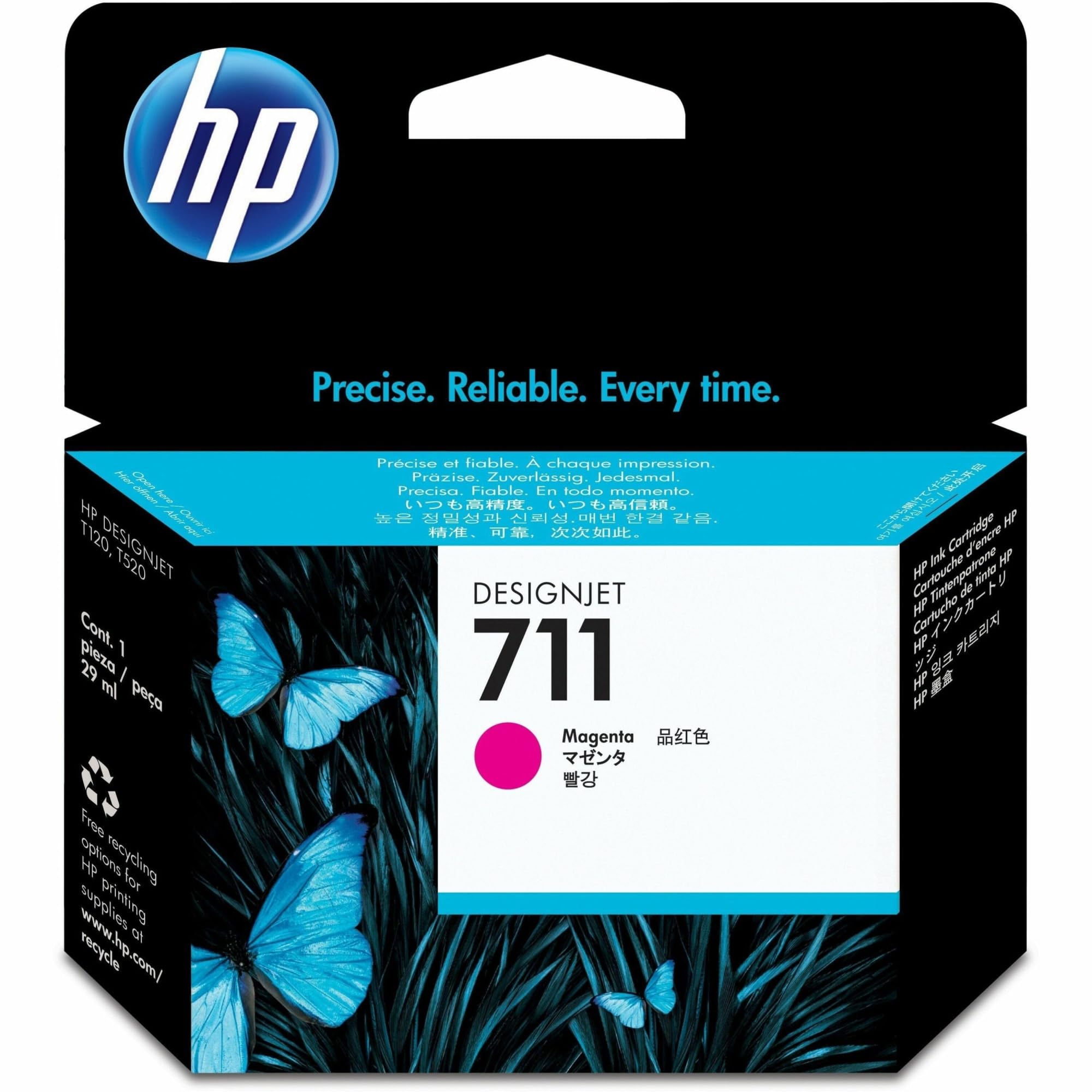 HP 711 - CZ131A - 1 x Magenta - Ink cartridge - For DesignJet T120 ePrinter, T520 ePrinter