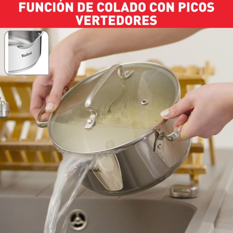 Duetto Plus - Juego de 4 Piezas + 3 Accesorios, Acero inoxidable