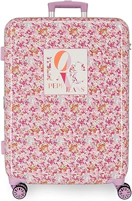 Sac à Dos d'écolier Sandra - Rose - Bretelles réglables - pour Un Transport Confortable - Différents Compartiments par Joumma Bags, Rose, 68cm x 48cm x 26cm, Valise Moyenne