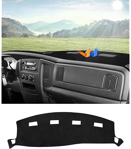 DEYTOP Center Console Armrest Cover For 2002-2012 Ram 1500/2500/3500 With Bench/Jump Seat - Black PU Leather - View #9