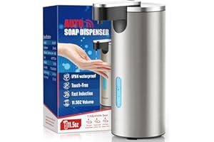 DIOWNER Automatic Soap Dispenser Touchless, 11.5oz Waterproof Hand Soap Dispenser wtih 3 Adjustable Levels, Liquid Dish Soap Dispenser with Ultra-Sensitive Infrared Sensor for Kitchen Sink, Bathroom, Shower