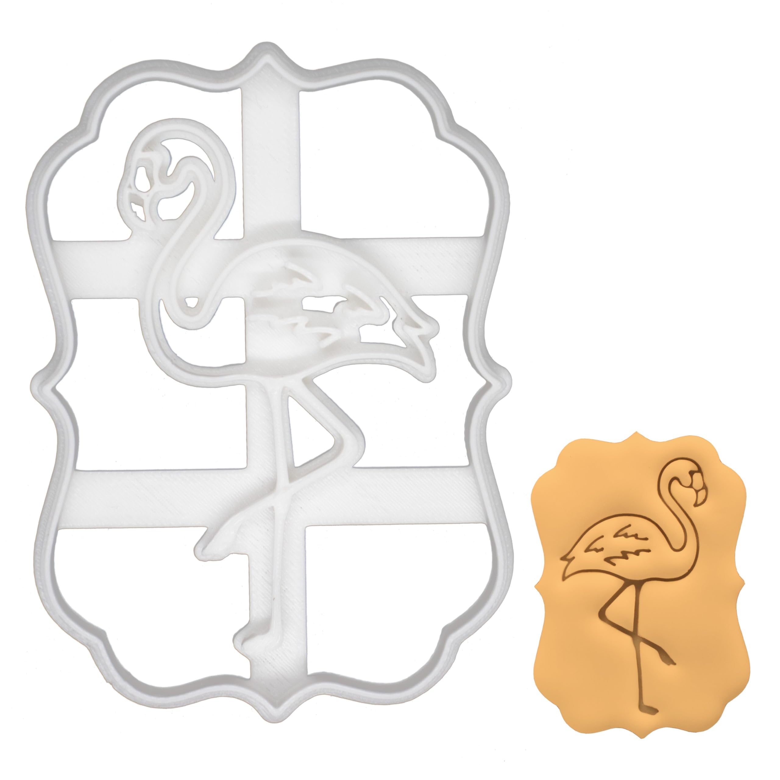 BAKERLOGY Flamingo Cookie Cutter - Detailed Biscuit Cutter Design for Baking and Crafts, Ideal on Fondant, Dough, Clay