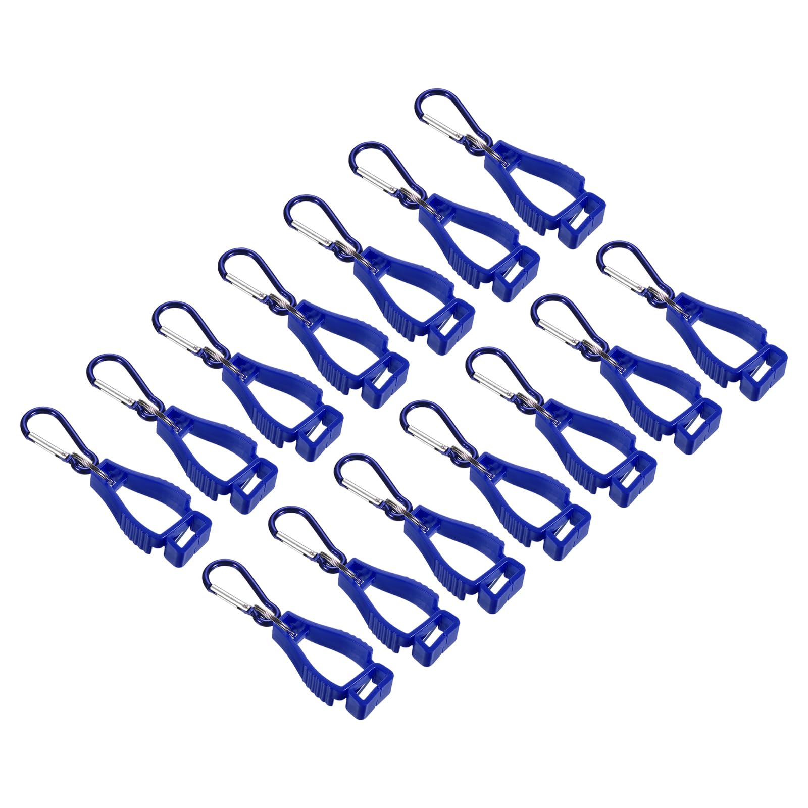 PATIKIL Glove Clips, 14 Pack Gloves Holder Clip Glove Belt Keeper Work Gloves Grabber Helmet Hanger for Construction Worker, Blue