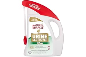 Nature's Miracle Urine Destroyer Plus for Dogs with Flip & Go Sprayer, 64 Ounces, Enzymatic Formula for Dogs Powers Out Tough Dog Urine Messes and Yellow, Sticky Residue