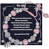 Alissl Unicorn Charm Bracelet for Girls - Adjustable Pink Pearl Kids Bracelet for Toddler Girls 4-12 Year Old- Daughter Granddaughter Child's Jewelry Gift for Birthday Christmas gifts