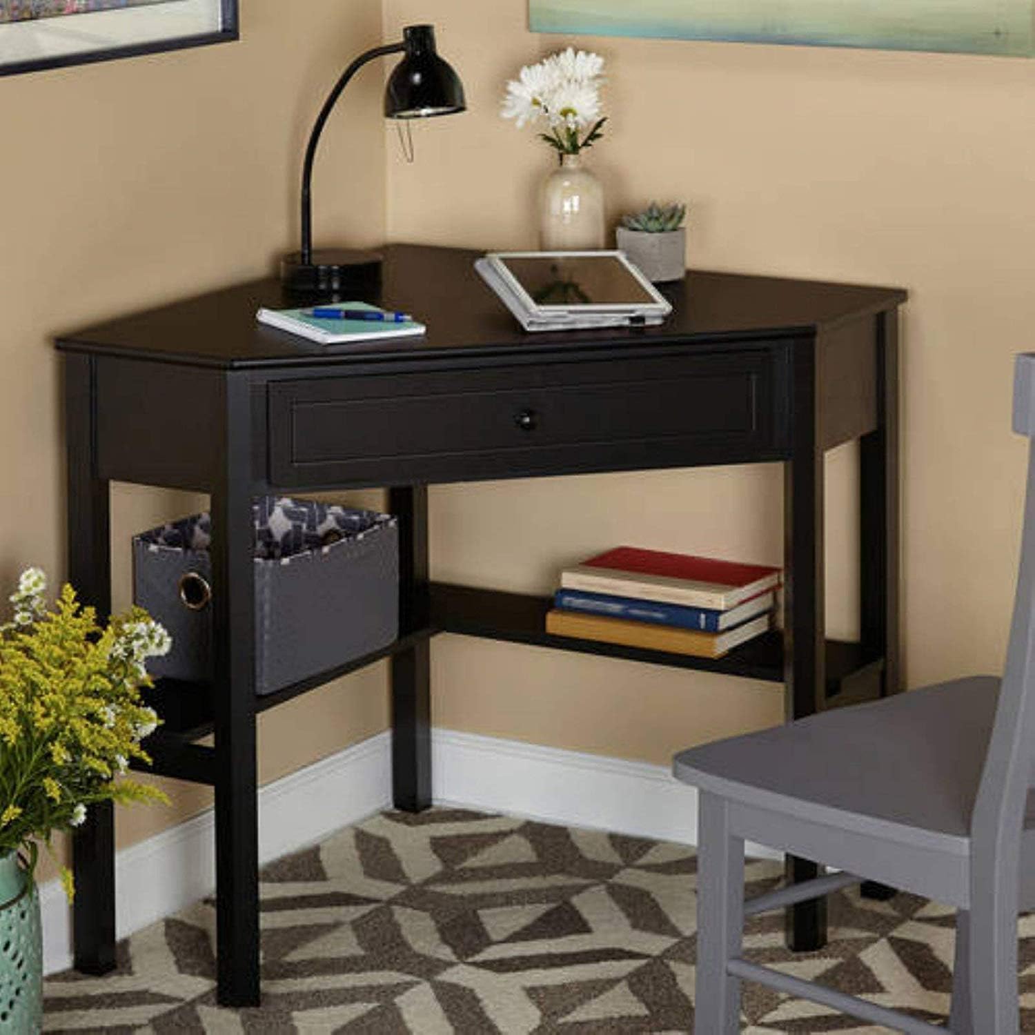 Best corner desk black wood