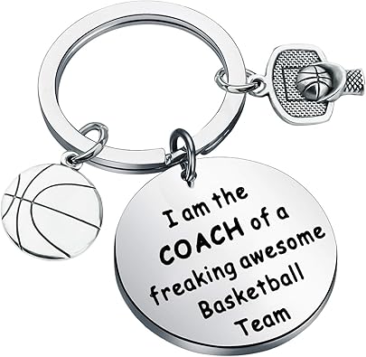 basketball coach keychain