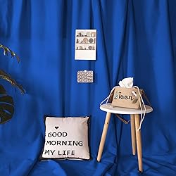 Royal Blue Backdrop Curtains Polyester: 6 Panels