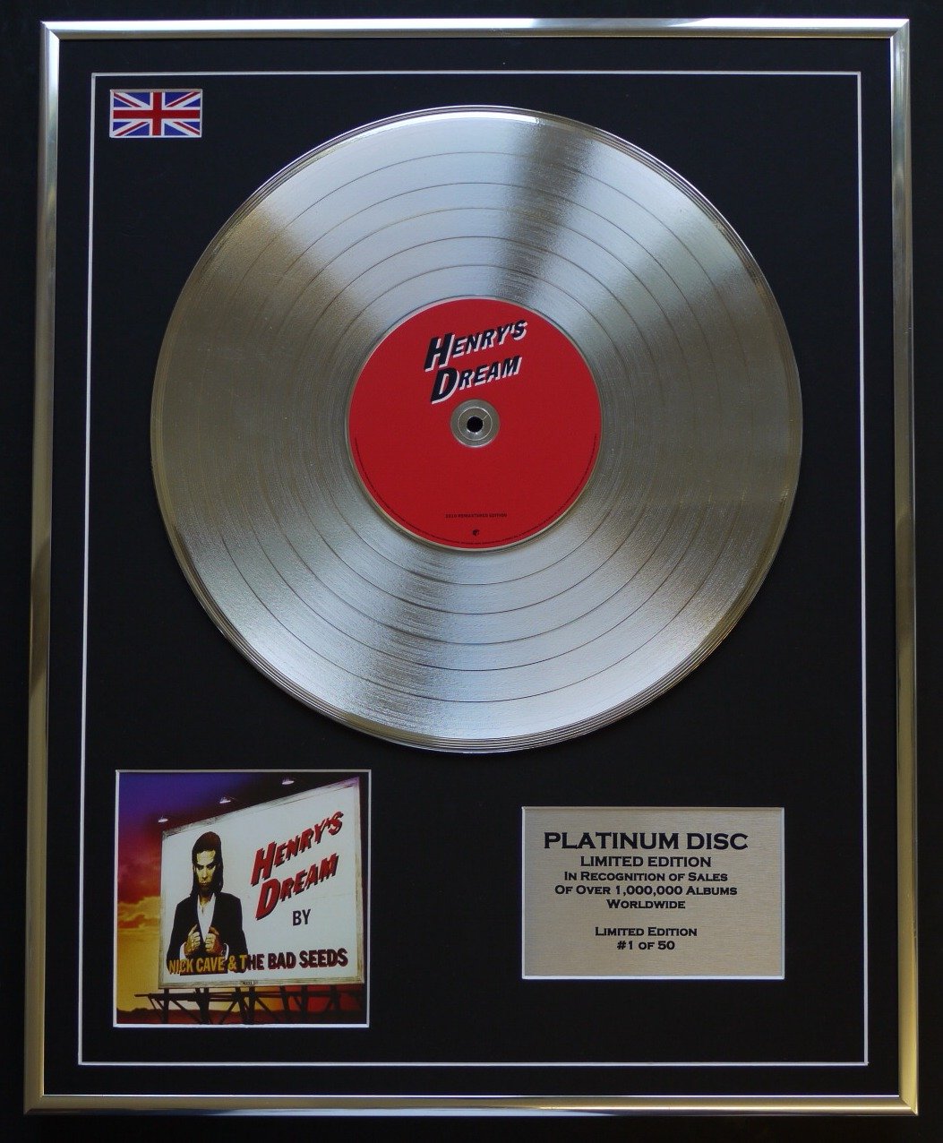 NICK CAVE/LTD EDITION CD PLATINUM DISC/HENRY'S DREAM