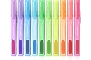Four Candies Highlighters Assorted Colors, Liquid Highlighter with Clear View Design, Soft Chisel Tip, Classic Colors, 10 Pcs