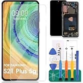 Incell for Samsung Galaxy S21+ 5G LCD Screen Replacement for Galaxy S21 Plus 5g LCD Display for SM-G996U Digitizer Touch Screen Assembly Repair Part with Frame (Phantom Black)