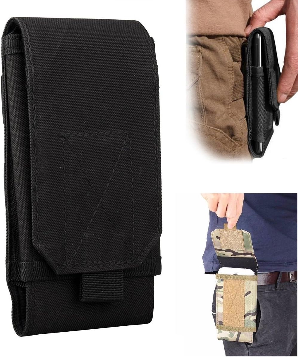 Efanr Universal Outdoor Tactical Holster Military Molle Waist Belt Bag Wallet Pouch Purse Case for iPhone 7 6 6S Plus Samsung Galaxy S7 S6 LG HTC and More Mobile Cell Phones up to 6 inch