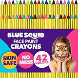 Blue Squid 42pcs XL Face Paint Crayons Kids Non-Toxic Washable Kit
