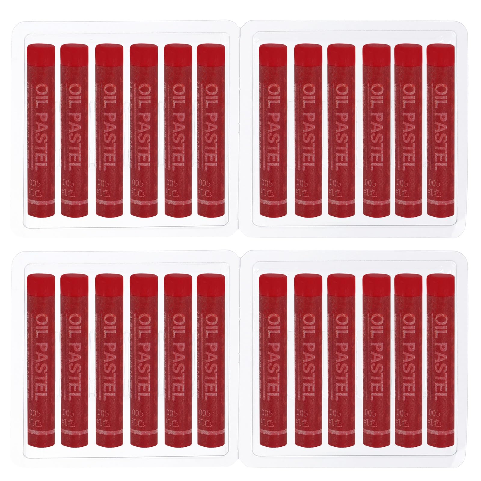 PATIKIL Red Oil Pastels, 24Pcs Soft Oil Crayons Creamy Pastels Stick Art Supplies for Art Painting Drawing Blending Graffiti for Artists Beginners