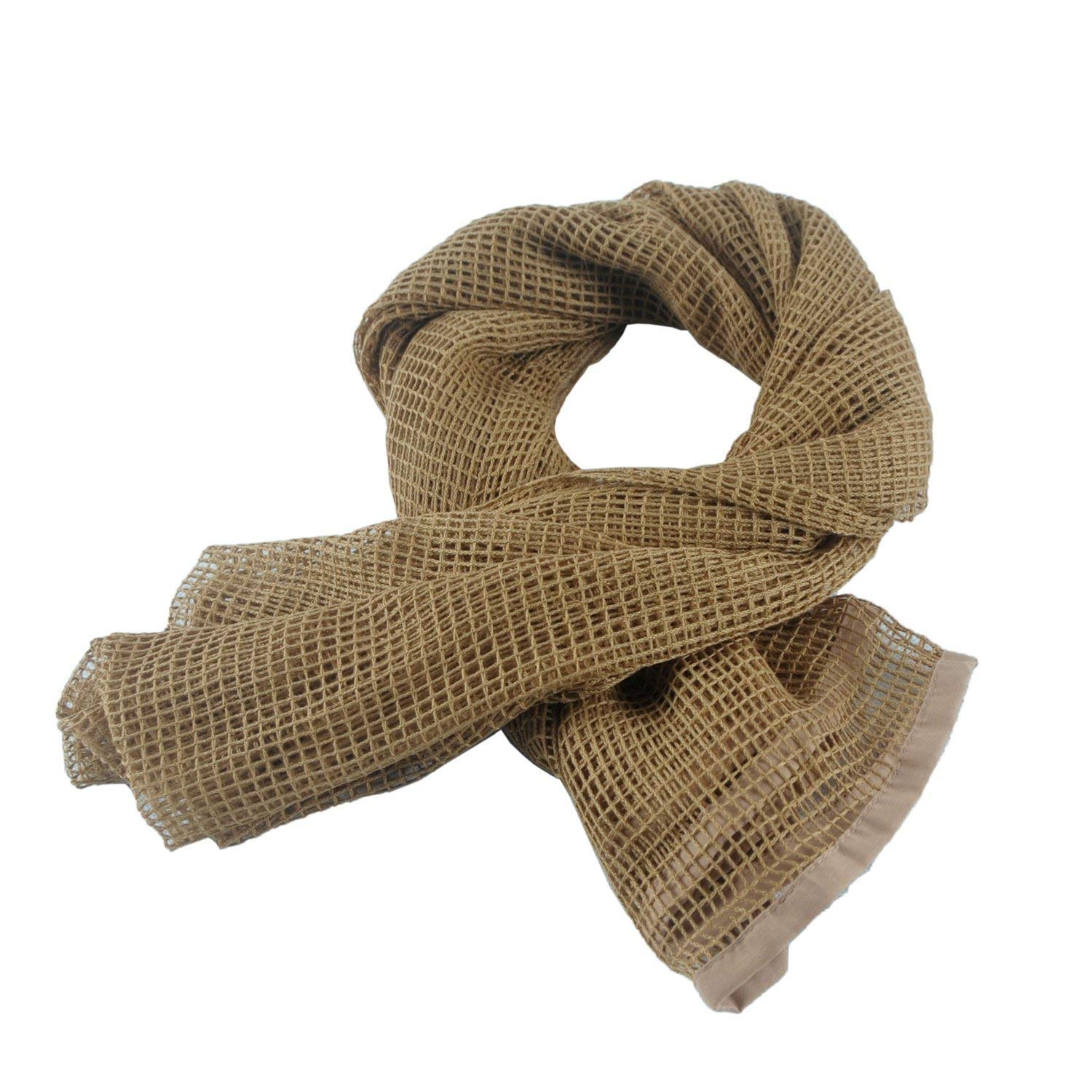 Sniper Veil Scarf Tactical Mesh Net Military Multifunctional Head Face Wrap for Hunting Shooting Wild Photography 180x80cm Camouflage