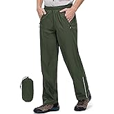 Outdoor Ventures Men's Rain Pants Waterproof Rain Overall Pants Windproof Packable Rain Outdoor Pants for Hiking Fishig Golf